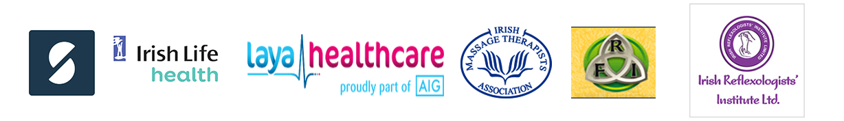 Logos-sponsers Part of AIG, Massage Therapist Association and Irish Reflexoligists Institute LTD in Laois